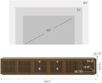 POVISON Full Assembled Mid Century Modern TV Stand, 118” Extra-Large - Image 2