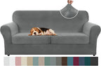 ZNSAYOTX Oversized Velvet 3 Piece Couch Cover by ZNSAYOTX