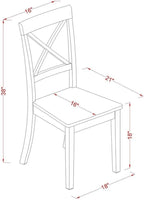 East West Furniture BOC-WHI-LC Boston Dinette Chairs - Image 3