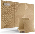 Fluxynara 6-Pack Felt Bulletin Board,Natural Oak Diamond Chevron-1 by FLUXYNARA
