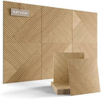 Fluxynara 6-Pack Felt Bulletin Board,Natural Oak Diamond Chevron-1 by FLUXYNARA
