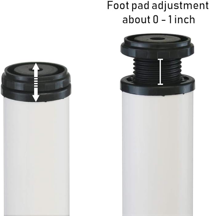 QLLY 16 Inch Adjustable Metal Coffee Table Legs, Heavy Duty Round Furniture Legs - Image 3