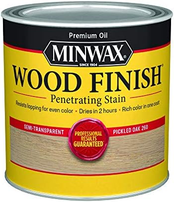 Minwax 226004444 Wood Finish, Pickled Oak, 1/2 Pint by Minwax