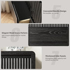 LYNSOM Black Fluted 9 Drawer Dresser for Bedroom, Curved Edge, 50" Wide - Image 6