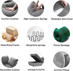 Cloud Modular Sectional Sofa Couch, Minimalist Deep Sofa Couches, Sofa Covers - Image 6