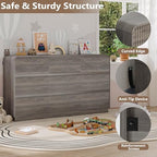 BORNOON Dresser for Bedroom with 9 Drawers, Fluted Chest of Drawers with Round Curved Corner, Hidden Handles, Modern Wood Storage Organizer for Bedroom, Nursery, Living Room - Image 4