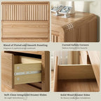 LYNSOM Oak Fluted 8 Drawer Dresser for Bedroom, Curved Edge, 50" Wide - Image 5