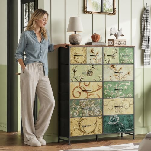 WLIVE Tall Fabric Dresser for Bedroom, 12 Drawer Dressers, Chest of Drawers - Image 2