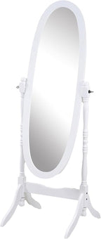 Roundhill Furniture Traditional Queen Anna Style Wood Floor Cheval Mirror - Image 4