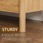 CHUWELL 51.1" Wide Oak 7 Drawer Dresser for Bedroom with Solid Wood Legs - Image 4