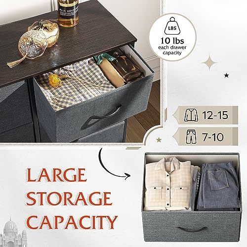 WLIVE Dresser for Bedroom with 6 Drawers, Dark Grey - Image 5
