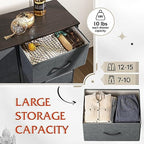 WLIVE Dresser for Bedroom with 6 Drawers, Dark Grey - Image 5