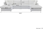 Cloud Modular Sectional Sofa Couch, Oversized U Shaped Couch 6 Seater - Image 2