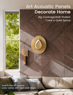 Fluxynara 6-Pack Felt Bulletin Board,Walnut Diamond Chevron-1 - Image 4