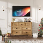 Farmhouse 7 Drawers Dresser for Bedroom with Charging Station,Wood Dressers - Image 3