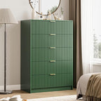 MAISONARIA 5 Drawer Dresser for Bedroom, Tall Dresser Chest of Drawers with Gold Handles, 32 Inch Wide Nightstand with for Bedroom, Living Rooms, Offices, and Entryways, Green - Image 7