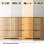 Fluted 9 Drawers Dresser for Bedroom, 63" Wide Wood Dressers, Natural Oak - Image 5
