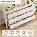 Fluted 9 Drawer Dresser, 60" Wide High Gloss Dresser for Bedroom - Image 4