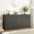 9 Drawer Fluted Dresser for Bedroom with Deep Drawers, Black丨63 Wide Wood Dresser, Large Chest of Drawers, Modern Long TV Stand, Storage Cabinet Side Table for Living Room, Hallway by Provideyouwithbestproduct%EF%BC%81