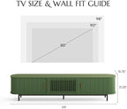 POVISON Fully-Assembled Modern Green TV Stand - Image 5