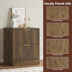 9 Drawer Dresser & 2-Drawer Nightstand Set 3-Piece, Walnut丨63 Wide Fluted Bedroom Dresser Set Night Stand Set of 2, Modern Wood Chest of Drawers Storage Dressers Set for Bedroom - Image 6