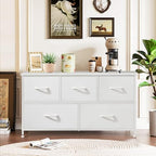 5-Drawer Dresser for Bedroom, Anti-Tip Wide Storage Organizer Fabric - Image 2