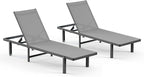 Aluminum Outdoor Lounge Chairs Set of 2, Pool Lounge Chairs - Image 8