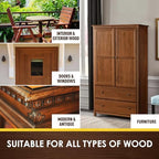 DWIL Water Based Wood Stain - Multiple Finishes, Fast Drying, Indoor and Outdoor Furniture, Wood Paneling, Cabinets and More, Low Odor ＆ Non-Toxic (8.5oz Dark Walnut) - Image 5