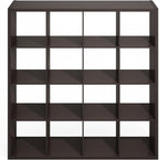 Furinno Simple Cube Storage Organizer, 16-Cube Display Shelf, Open Back - Image 7