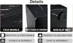 Black Rectangular End Coffee Table, Modern Elegant Bedside Nightstand Table - Image 7
