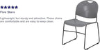 Flash Furniture 5 Pack HERCULES Series 880 lb. Capacity Gray Ultra-Compact - Image 6