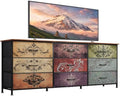 WLIVE Dresser TV Stand for 75 Inch TV, 9 Drawer Dresser for Bedroom by WLIVE