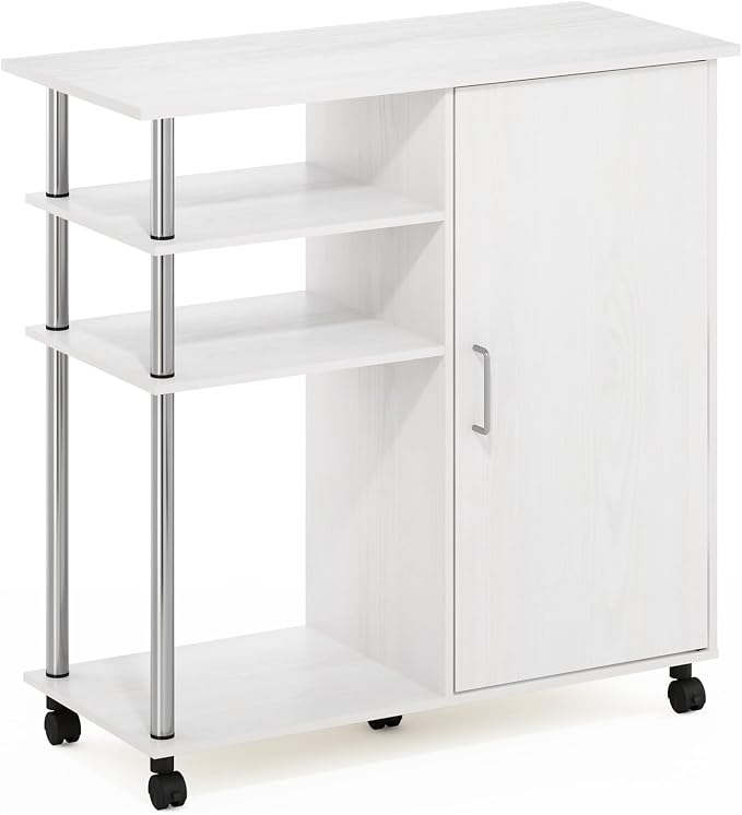 Furinno Helena Rolling Cart, 4-Tier Rolling Utility Cart - Image 6