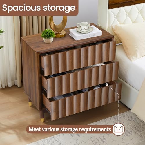 Bifins 31.5" Wide Fluted 3 Drawer Dresser - Image 5