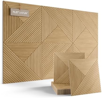 Fluxynara 6-Pack Large Felt Bulletin Board, Natural Oak Facet by FLUXYNARA