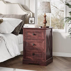 Farmhouse 3 Drawers Dresser for Bedroom,Small Dresser with Charging Station by FFBCFDKFurnitureSet
