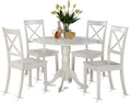 East West Furniture DLBO5-WHI-W 5 Piece Kitchen Table Set by EastWestFurniture