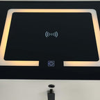Smart Nightstand w/Fingerprint Lock Drawers, Smart Bedside Table w/USB Charging - Image 4