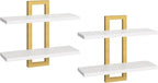 HOOBRO Floating Shelves, 15 Inch Wall Shelf Set of 2, Wall Mounted Storage by HOOBRO