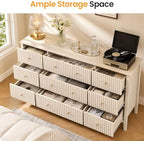 RoyalCraft Fluted Dresser for Bedroom with 9 Drawers, 59" Wide Long Dresser - Image 4
