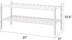 viewcare White Shoe Rack for Entryway, 2 Tier Shoe Organizer for Hallway Closet - Image 3