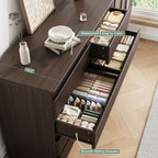 Jocoevol Brown 8 Drawer Dresser for Bedroom (15.3" D x 55.2" W x 32.3" H) - Image 4