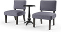 BOWERY HILL 3-Piece Wood Accent Table and Chair Set, Transitional Style by BOWERYHILL