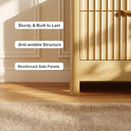 Fluted 8 Drawer Dresser for Bedroom, 47" Wide Modern Chest of Drawers with Metal Handle & Storage, Wooden Dresser TV Stand, Closet Clothes Storage Organizer for Living Room, Natural Oak Dresser - Image 7