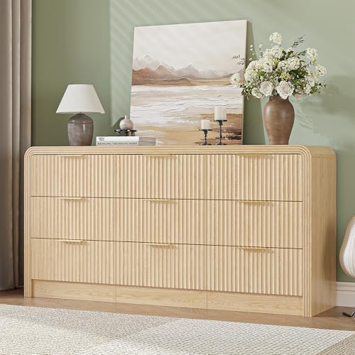 Decofy Fluted 9 Drawers Dresser, 63'' Wide Chest of Drawers for Bedroom - Image 6