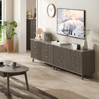 Wood Tall 6 Drawers Dresser, 53.2" W Fluted Modern Dressers for Bedroom - Image 6