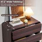 Standifurno Walnut Dresser for Bedroom, Modern 5 Drawer Closet, Freestanding Dressers with Deep Drawers, Large Storage Organizer for Living Room, 29.5’’ W - Image 5