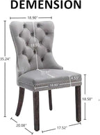KCC Velvet Dining Chairs Set of 4, Upholstered High-end Tufted Dining Room Chair - Image 3