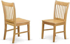 East West Furniture NDNO5-OAK-W 5 Piece Modern Dining Table Set Includes a - Image 4