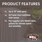 Ready Seal Exterior Wood Stain & Sealer, Mission Brown, Turbo Spray - Image 3